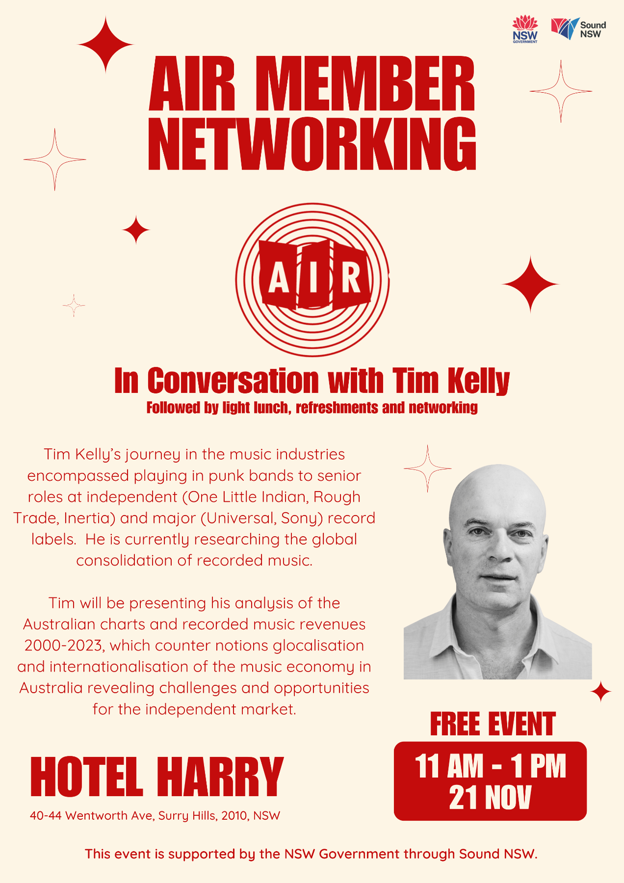 AIR Member Networking Event: In Conversation With Tim Kelly