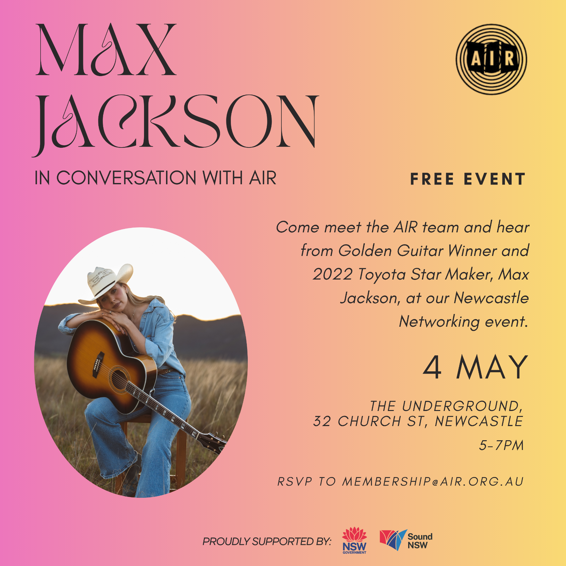 FREE EVENT: In Conversation With Max Jackson Newcastle Networking Event